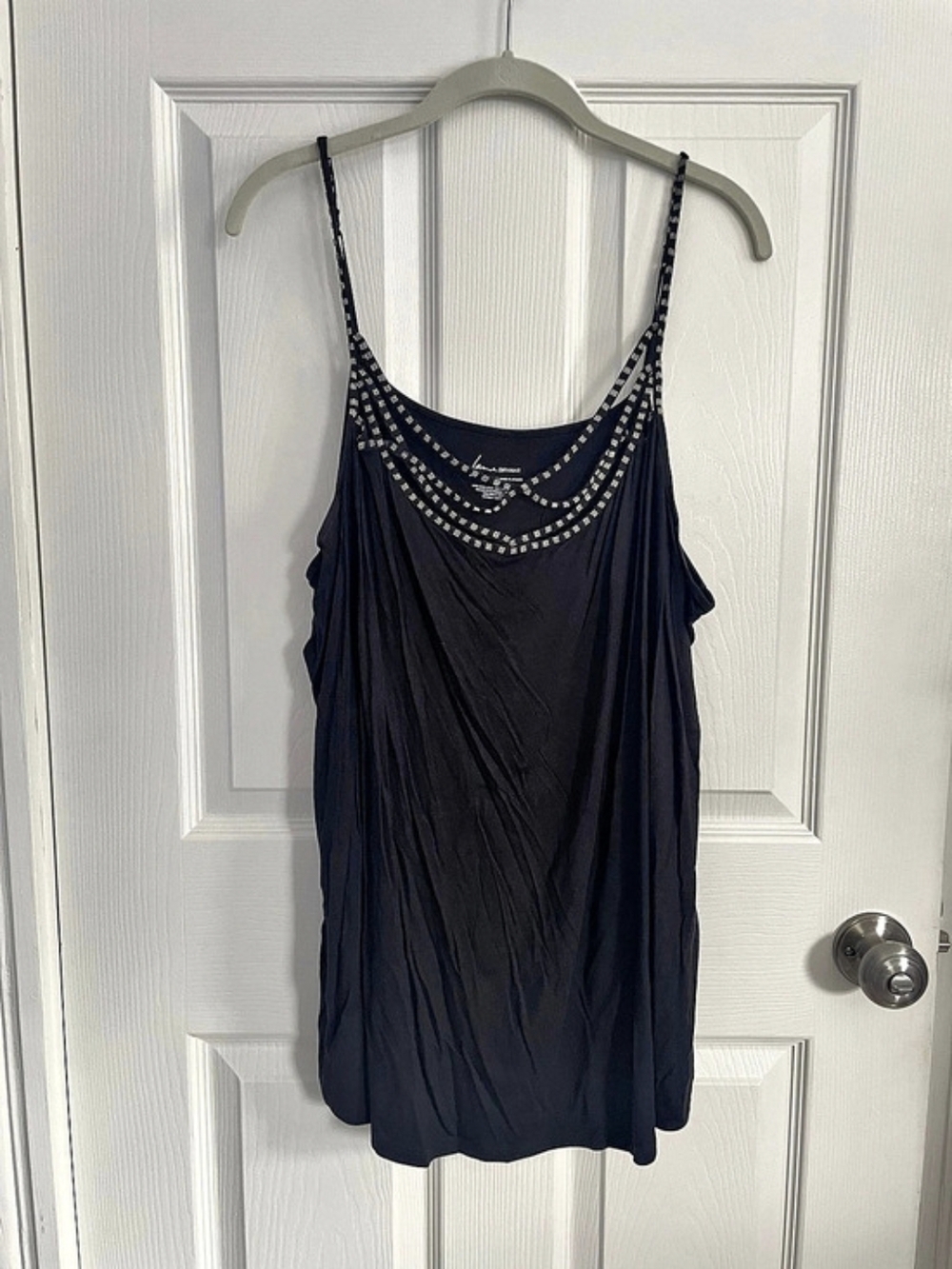Lane Bryant Black Embellished Neckline Top Size 22/24